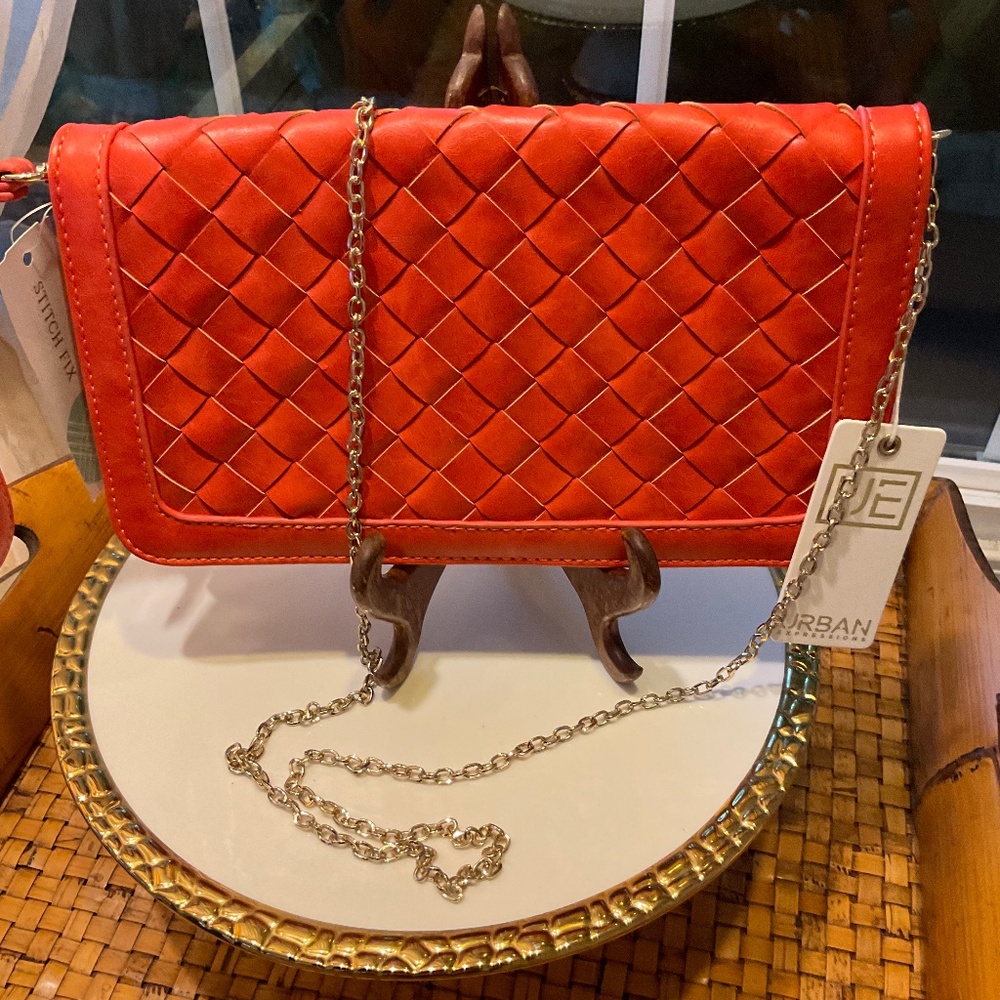 Lovely Burnt Orange Urban Expressions Kaili Woven Purse NWT